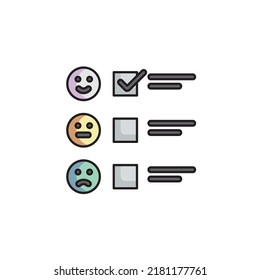 Feedback icon filled outline style design. Feedback icon vector illustration. isolated on white background.