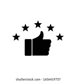 feedback icon, five stars rating icon,  quality rating icon vector