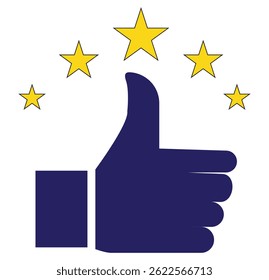 feedback icon, five stars rating icon, quality rating icon vector design eps 10 