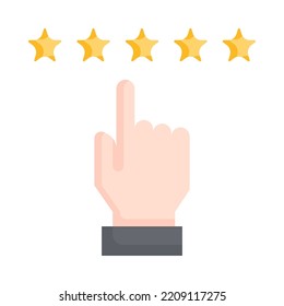 Feedback icon. Flat design. Customer review rating. Social media vote. Positive and approve sign. For presentation, graphic design, mobile application. Vector Illustration.