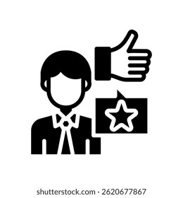 Feedback Icon Glyph Vector Illustration