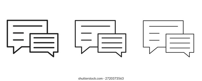 Ícone Comentários. Ilustração de vetor de estilo minimalismo desenhado à mão