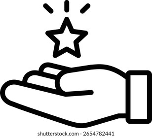 Feedback Icon Illustration Design mit Umriss, dies nicht von einer KI-Generation gemacht