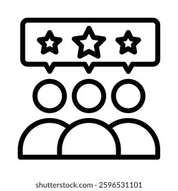 Feedback icon illustration in line style. Perfect for website mobile app presentation. Suitable for any user interface and user experience