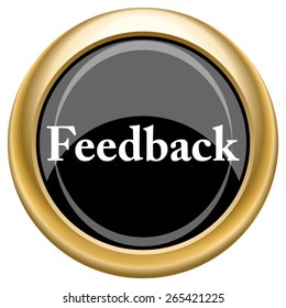 Feedback icon. Internet button on white  background. EPS10 Vector. 