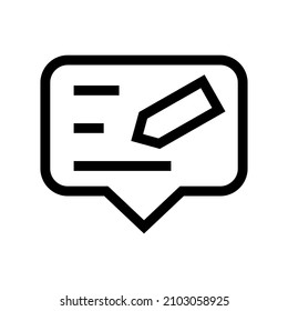 Icono de retroalimentación aislado en fondo blanco