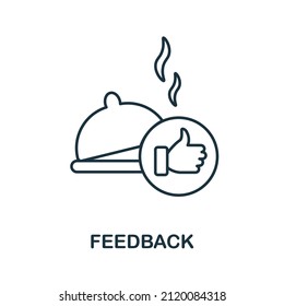 Feedback icon. Line element from restaurant collection. Linear Feedback icon sign for web design, infographics and more.