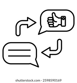 Feedback icon in Line style.