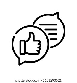 Feedback Icon Line Vector Illustration