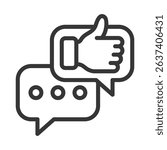 Feedback Icon Lineal Style Vector Illustration