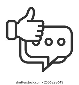 Feedback Icon Lineal Style Vector Illustration