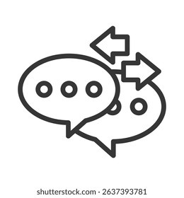 Feedback Icon Lineal Style Vector Illustration