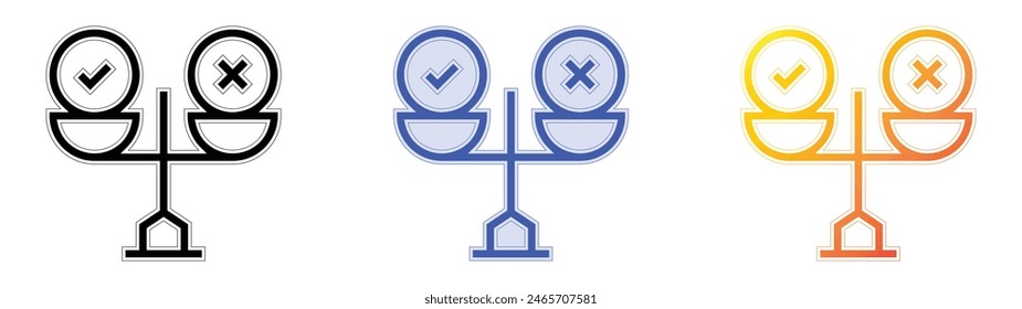 feedback icon. Linear, Blue Fill and Gradient Style Design Isolated On White Background