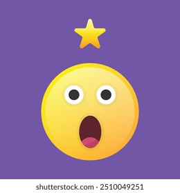 Ícone de feedback com uma classificação de estrela e face emoji. Ícone de vetor para aplicativos, interface do usuário e sites. EPS10