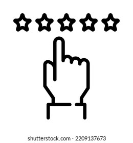 Feedback icon. Outline design. Customer review rating. Social media vote. Positive and approve sign. For presentation, graphic design, mobile application. Vector Illustration.