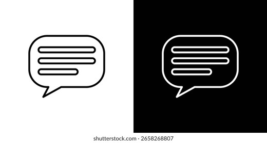 Feedback icon outline. EPS 10 editable vector