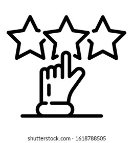 Feedback icon. Outline feedback vector icon for web design isolated on white background