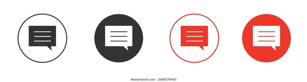 Paquete de iconos de Comentarios. Diseño de Vector Clipart