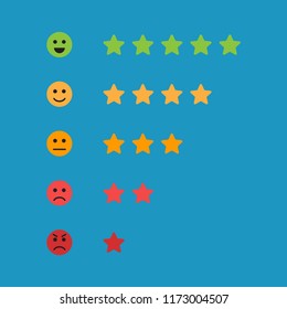 Feedback icon, review, flat design vector illustration