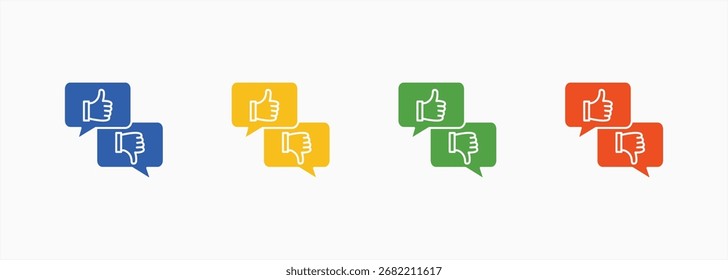 Conjunto de iconos de Comentarios Colección de estilo múltiple de color