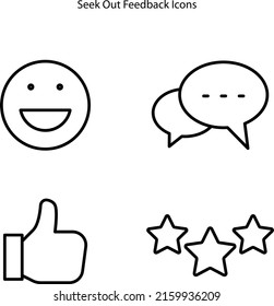 feedback icon set isolated on white background. good feedback icon thin line outline linear good feedback symbol for logo, web, app, UI. good feedback icon simple sign.