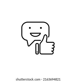 feedback icon set isolated on white background. good feedback icon thin line outline linear good feedback symbol for logo, web, app, UI. good feedback icon simple sign. eps 10