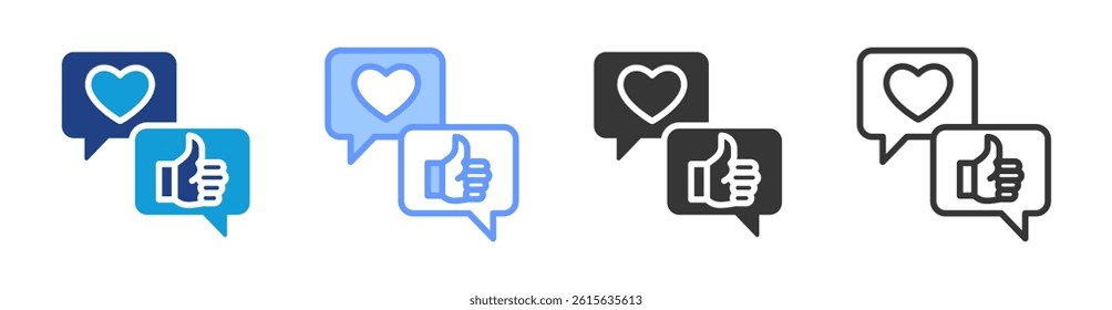 Feedback icon set multiple style collection