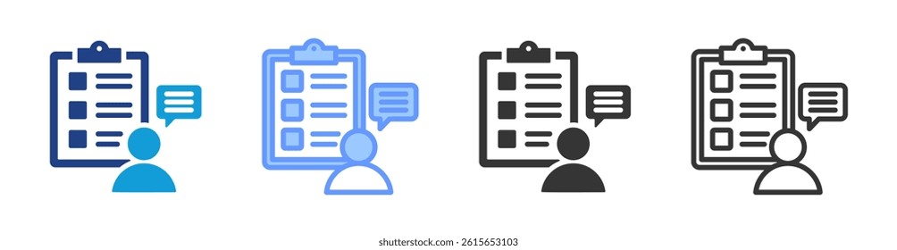 Feedback icon set multiple style collection