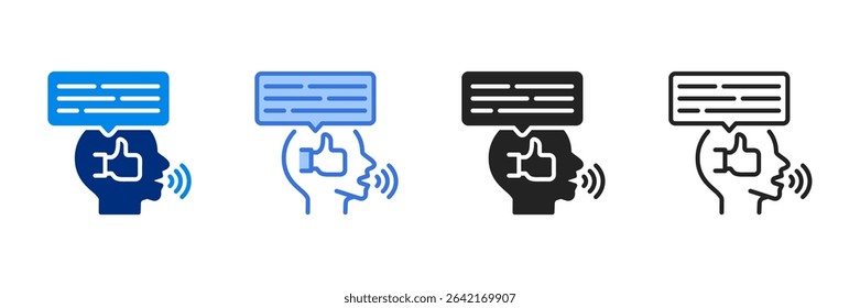 Feedback Icon Set Multiple Style Vector Illustration