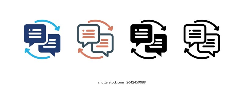 Feedback icon set multiple style collection. Vector illustration.