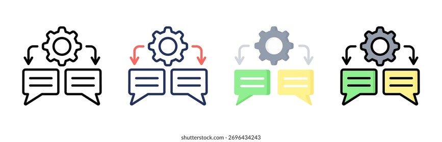 Feedback icon set multiple style collection