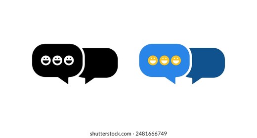 Conjunto de iconos de Comentarios. Símbolo de revisión. Signo de chat. para concepto móvil y Diseño web. Ilustración vectorial sobre fondo blanco