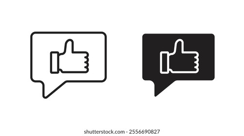 Feedback icon set in Thin line black color.