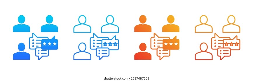 Feedback icon sheet multiple style collection