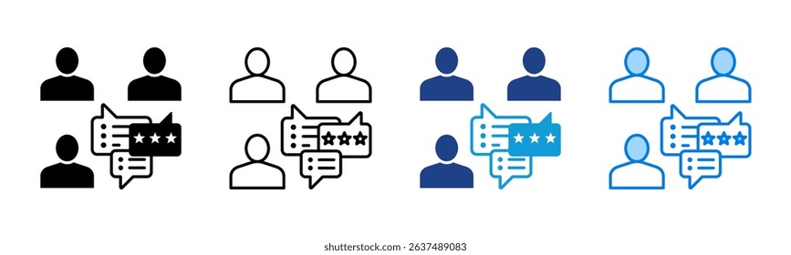 Feedback icon sheet multiple style collection