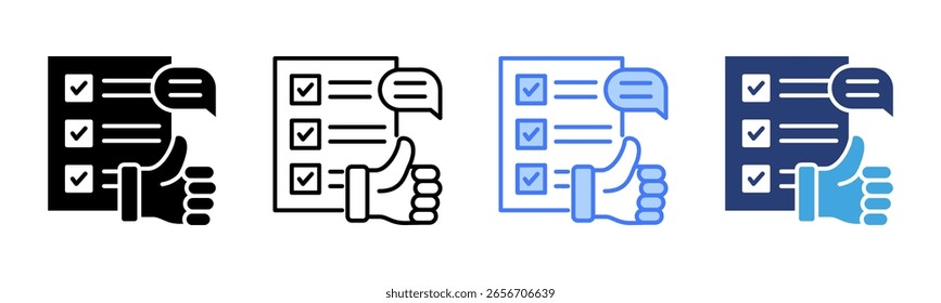 Feedback icon sheet multiple style collection