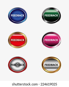 Feedback icon sign set 