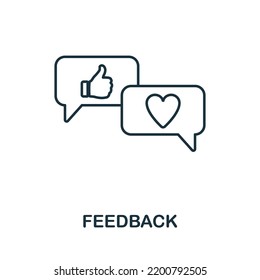 Feedback icon. Simple element from agile method collection. Filled Feedback icon for templates, infographics and more