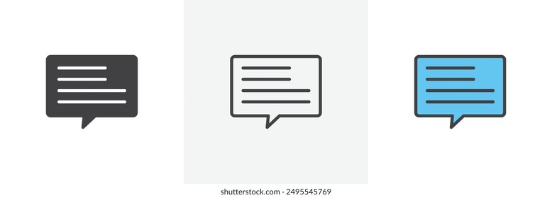 Feedback icon symbol collection on white background.