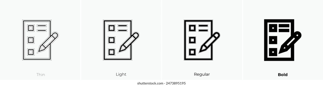 feedback icon. Thin, Light Regular And Bold style design isolated on white background