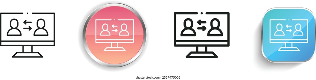 feedback icon. Thin Linear, Regular and Button Style Design Isolated On White Background