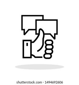 Feedback icon in trendy flat style. Positive feedback symbol for your web site design, logo, app, UI Vector EPS 10. - Vector
