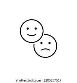 Feedback icon in trendy flat style. Rating Customer review symbol for your web site design, logo, app,
