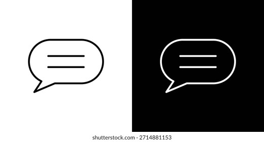 Icono de Comentarios en estilo de línea de trazo de moda. Conjunto de Vector de icono de Sitio web.