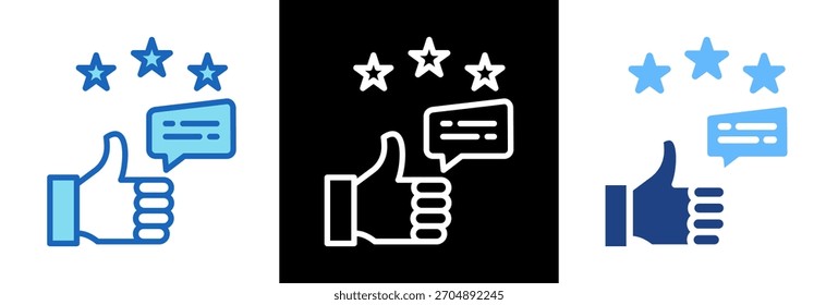 Comentarios Icon tripplestyle Ilustración vectorial