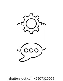 feedback icon, vector best line icon.