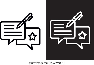 Feedback Icon vector design black and white