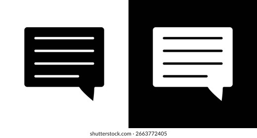 Ilustración vectorial de iconos de Comentarios - Colección de iconos de vectores de estilo negro de alta calidad