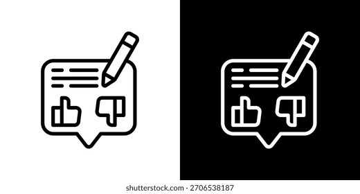 Ilustração do vetor do ícone de feedback. Design De Linha Fresca Criado Para Flexibilidade Criativa Em Versões Claras E Escuras.