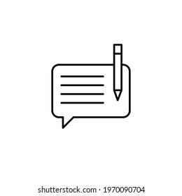 feedback icon vector illustration. isolated on white background. modern line icon